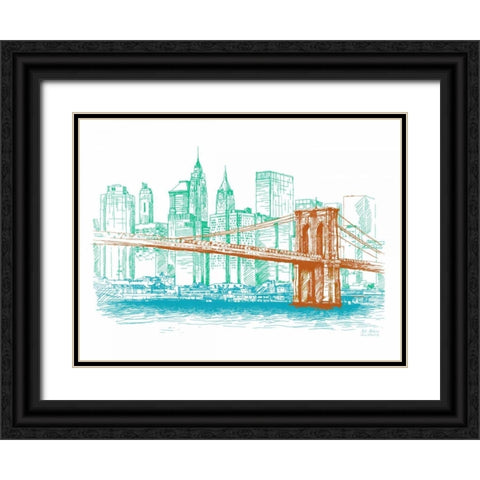 City Print Project Black Ornate Wood Framed Art Print with Double Matting by Art Atelier Alliance