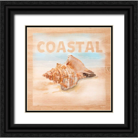 Natural Ocean Coastal Black Ornate Wood Framed Art Print with Double Matting by Art Atelier Alliance