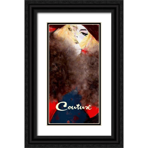 Couture Inspired Black Ornate Wood Framed Art Print with Double Matting by Art Atelier Alliance
