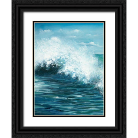 Coastal Wave 1 Black Ornate Wood Framed Art Print with Double Matting by Art Atelier Alliance