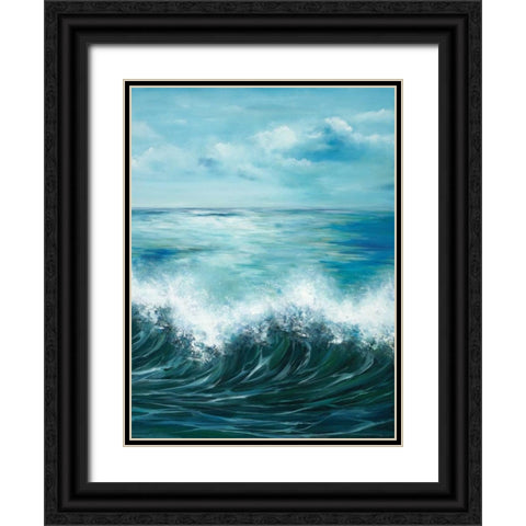 Coastal Wave 3 Black Ornate Wood Framed Art Print with Double Matting by Art Atelier Alliance