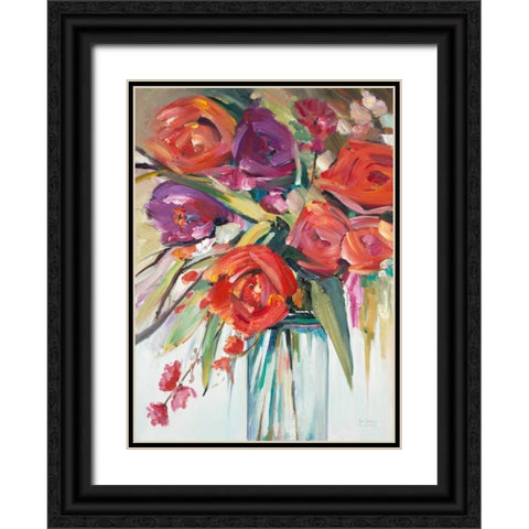 Mason Bloom 2 Black Ornate Wood Framed Art Print with Double Matting by Art Atelier Alliance