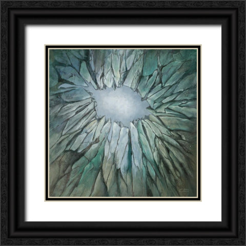 Crystal Geode Black Ornate Wood Framed Art Print with Double Matting by Art Atelier Alliance