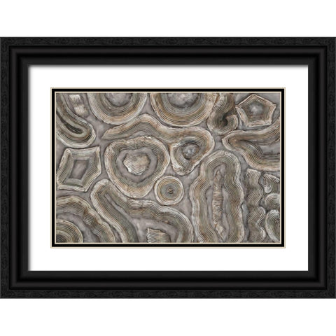 Malachite Black Ornate Wood Framed Art Print with Double Matting by Art Atelier Alliance