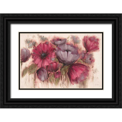Garden Jaunts Panel Black Ornate Wood Framed Art Print with Double Matting by Art Atelier Alliance