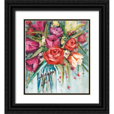 Mason Bloom 2 Black Ornate Wood Framed Art Print with Double Matting by Art Atelier Alliance