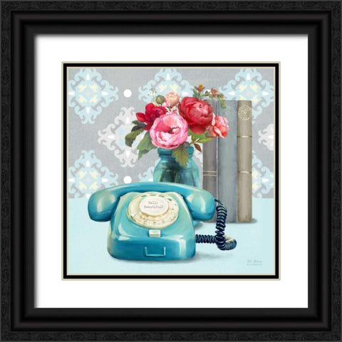 Hello Beautiful Vintage Vignette Black Ornate Wood Framed Art Print with Double Matting by Art Atelier Alliance