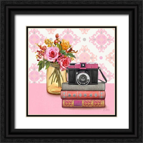 Smile Vintage Vignette Black Ornate Wood Framed Art Print with Double Matting by Art Atelier Alliance