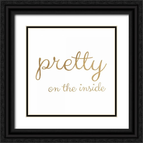 Pretty on the Inside White Black Ornate Wood Framed Art Print with Double Matting by Amori, Miyo