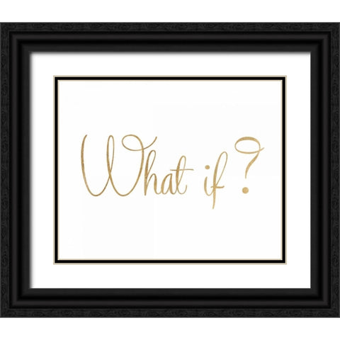 What If? Black Ornate Wood Framed Art Print with Double Matting by Amori, Miyo