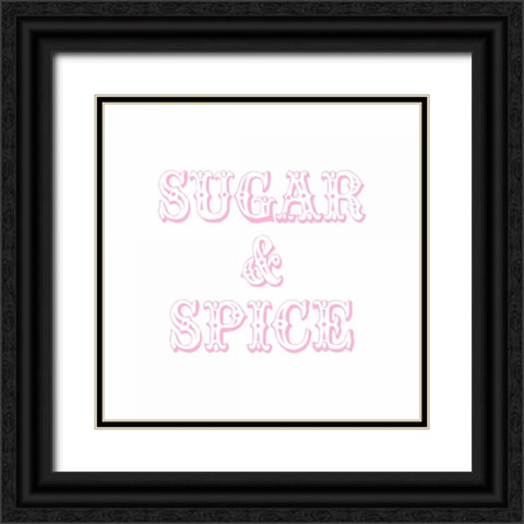 Sugar And Spice Pink Black Ornate Wood Framed Art Print with Double Matting by Amori, Miyo