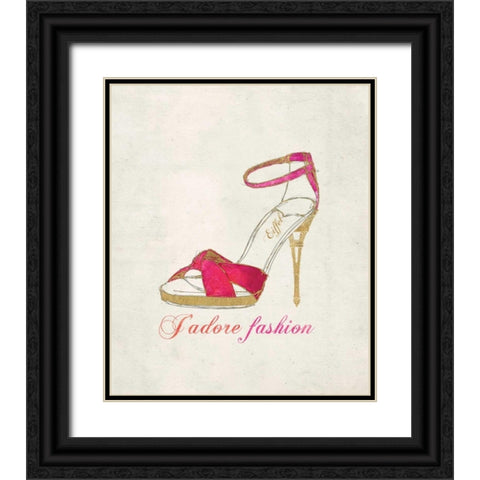 Romance Collection Fashion Black Ornate Wood Framed Art Print with Double Matting by Amori, Miyo