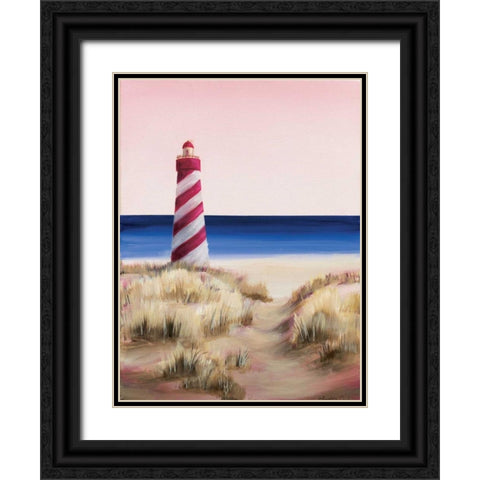 Lighthouse Black Ornate Wood Framed Art Print with Double Matting by Cook, Andrea