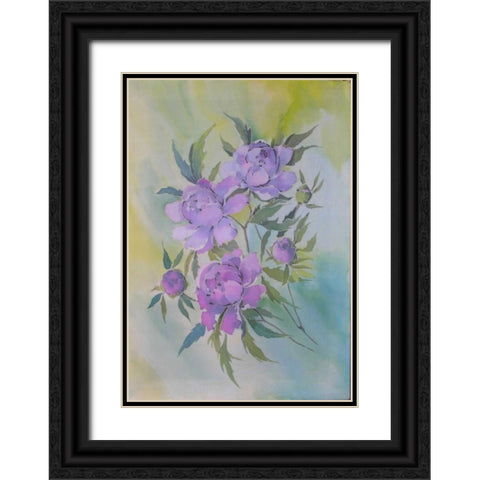 Purple Floriade I  Black Ornate Wood Framed Art Print with Double Matting by Mayskaya, Alisa