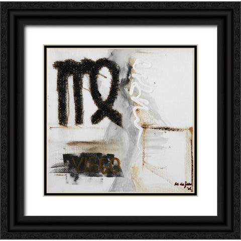 Virgo Black Ornate Wood Framed Art Print with Double Matting by die Zakko, Art