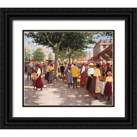 Street old days I Black Ornate Wood Framed Art Print with Double Matting by van Rooijen, Carel