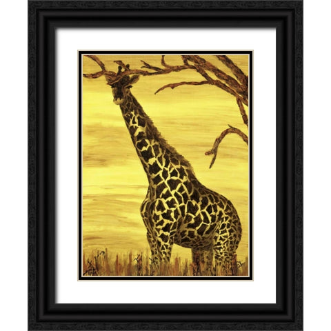 Gentle giant Black Ornate Wood Framed Art Print with Double Matting by Blair, David
