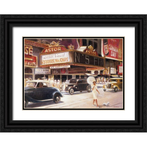 Los Angeles I Black Ornate Wood Framed Art Print with Double Matting by Denis, E