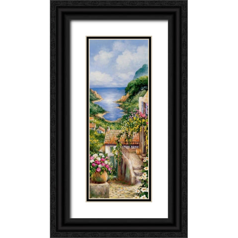 Ramatuelle II Black Ornate Wood Framed Art Print with Double Matting by Erwin, Eric