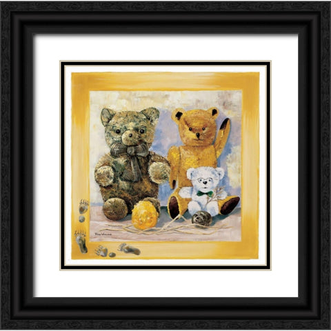 Straw bear Black Ornate Wood Framed Art Print with Double Matting by Withaar, Rian