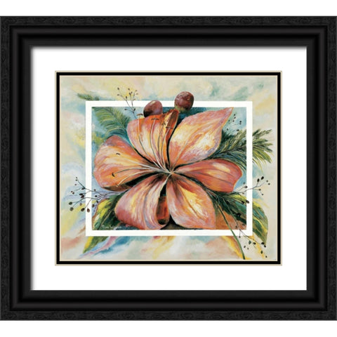 Freesias in fantasy I Black Ornate Wood Framed Art Print with Double Matting by Withaar, Rian
