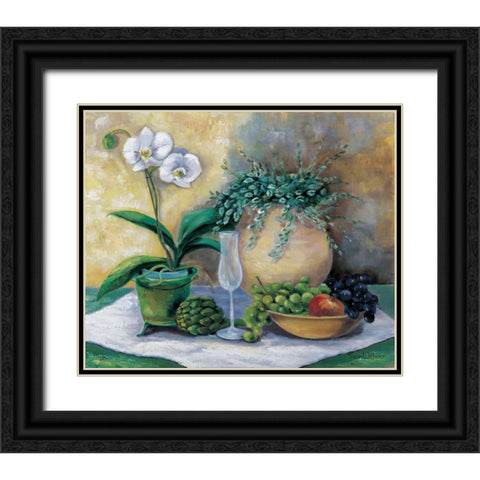 Picnic pleasure Black Ornate Wood Framed Art Print with Double Matting by Withaar, Rian