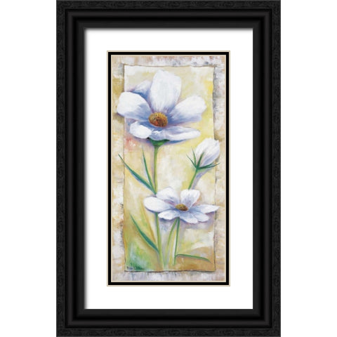 Romantic flower II Black Ornate Wood Framed Art Print with Double Matting by Withaar, Rian