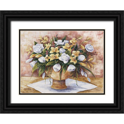 Wonderful bouquet Black Ornate Wood Framed Art Print with Double Matting by Withaar, Rian