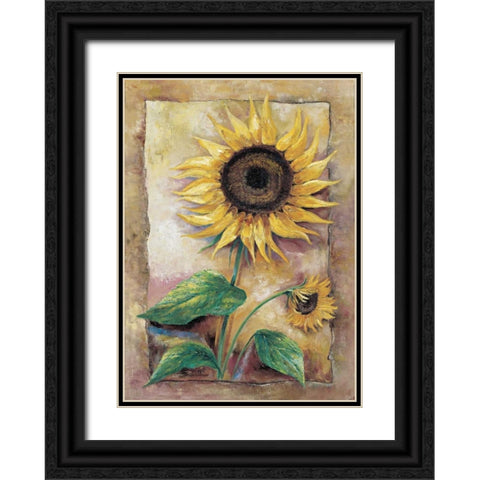 Beautiful sunflower Black Ornate Wood Framed Art Print with Double Matting by Withaar, Rian