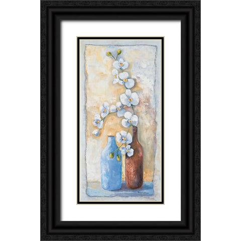Orchid composition II Black Ornate Wood Framed Art Print with Double Matting by Withaar, Rian