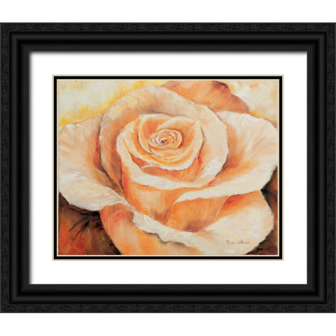Rose in detail Black Ornate Wood Framed Art Print with Double Matting by Withaar, Rian