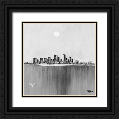 New York Skyline II Black Ornate Wood Framed Art Print with Double Matting by de Bruijn, Hans