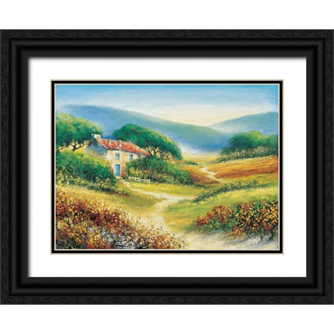 A path of purpose Black Ornate Wood Framed Art Print with Double Matting by de Jong, Johan
