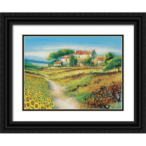 A path of promise Black Ornate Wood Framed Art Print with Double Matting by de Jong, Johan
