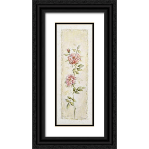 Garden delight- rose Black Ornate Wood Framed Art Print with Double Matting by Bonet, Julia