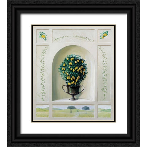 Lemon grove Black Ornate Wood Framed Art Print with Double Matting by Bonet, Julia