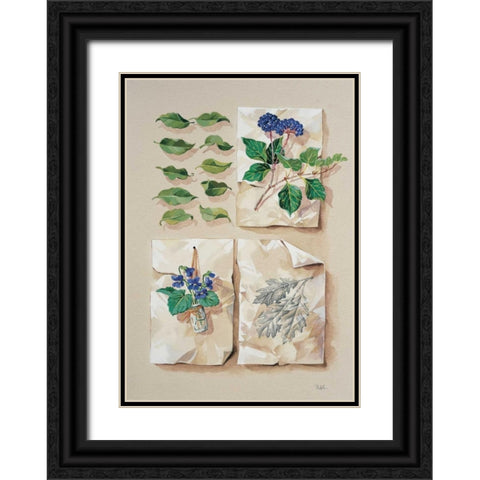 Forest collection II Black Ornate Wood Framed Art Print with Double Matting by Kumorek, Krysztov