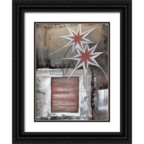 Star I Black Ornate Wood Framed Art Print with Double Matting by Peters, Kristel