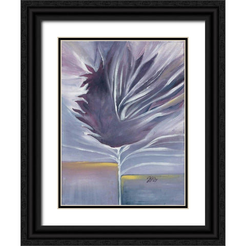 Purple bleu III Black Ornate Wood Framed Art Print with Double Matting by Peters, Kristel