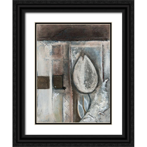 Tulipo Brown II Black Ornate Wood Framed Art Print with Double Matting by Peters, Kristel