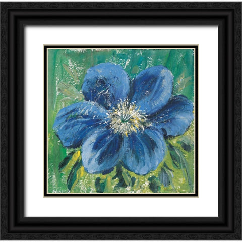 Meconopsis Black Ornate Wood Framed Art Print with Double Matting by Schottler, Katharina