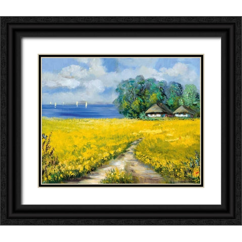 Clouds of contentment Black Ornate Wood Framed Art Print with Double Matting by Schottler, Katharina