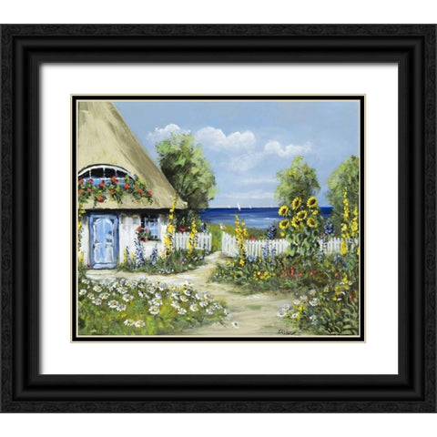 Welcome at our place Black Ornate Wood Framed Art Print with Double Matting by Schottler, Katharina
