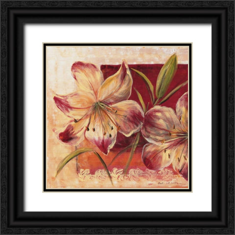 Classic Flower lll Black Ornate Wood Framed Art Print with Double Matting by Schottler, Katharina