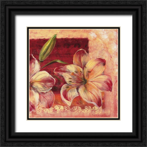 Classic Flower lV Black Ornate Wood Framed Art Print with Double Matting by Schottler, Katharina