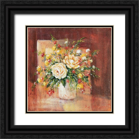 Flores Espanol ll Black Ornate Wood Framed Art Print with Double Matting by Schottler, Katharina