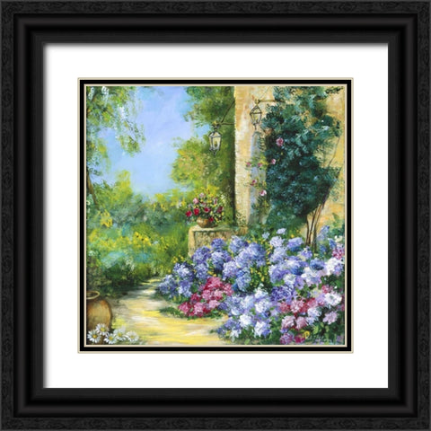 Judiths Garden Black Ornate Wood Framed Art Print with Double Matting by Schottler, Katharina