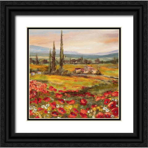 Trytic II Black Ornate Wood Framed Art Print with Double Matting by Schottler, Katharina