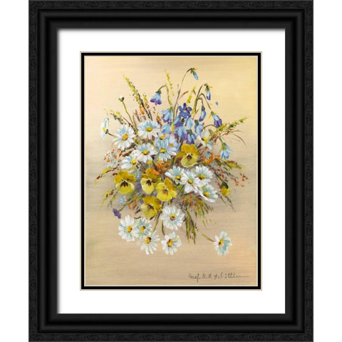 Roadside bouquet I Black Ornate Wood Framed Art Print with Double Matting by Schottler, Katharina