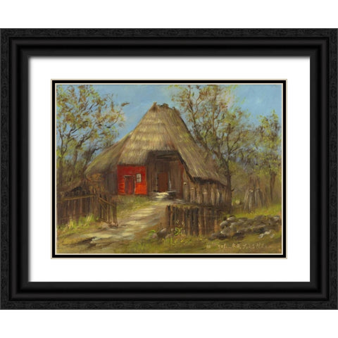 Old farmershouse II Black Ornate Wood Framed Art Print with Double Matting by Schottler, Katharina